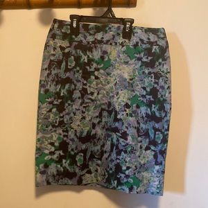 Halogen printed pencil skirt